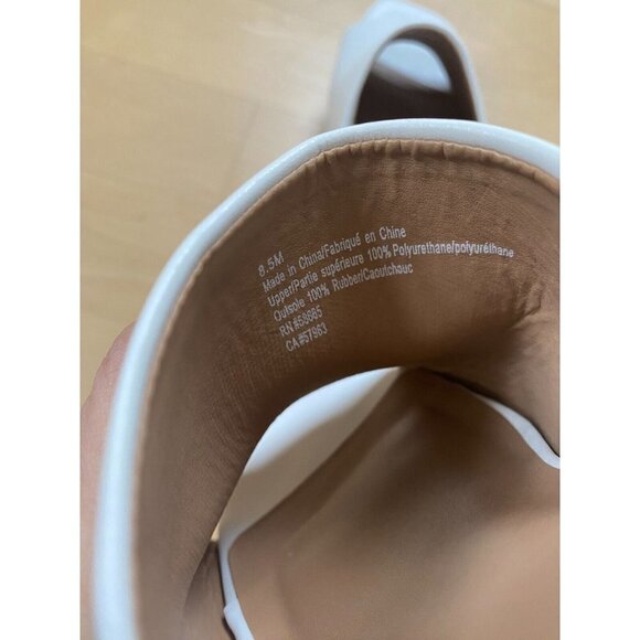 ABOUND "sarah" Block Heel Mule Ivory Slide Patent - Picture 6 of 7